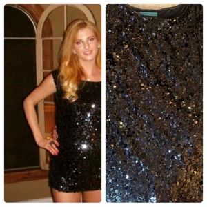 Navy sequin Alice and Olivia small short dress